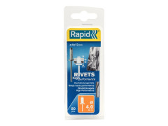 RIVET AVEUGLE HAUTE PERFORMANCE TETE PLATE 4X12MM ALU BLISTER DE 50
