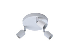 PLAFONNIER 3 SPOTS BASIC GU10 BLANC