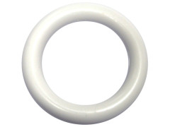 ANNEAUX PVC POUR TRINGLE A RIDEAU D28 BLANC X10