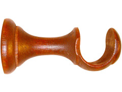 SUPPORT POUR TRINGLE A RIDEAU BOIS D28 OUVERT 80MM MERISIER