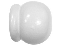 EMBOUT BOIS POUR TRINGLE A RIDEAU D35 ANGLAIS A VISSER BLANC LAQUE X2