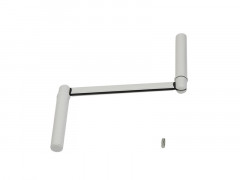 MANIVELLE SEULE POUR TIGE HEXAGONALE 10MM EN ACIER BLANC