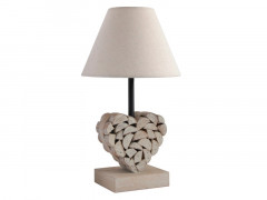 LAMPE A POSER CARLITA E27 H36CM 40W BOIS NATUREL