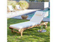COUSSIN POUR BAIN DE SOLEIL FLORIDA BEIGE 190X60