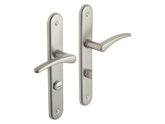 POIGNEE DE PORTE ENSEMBLE EVE ZAMAK NICKELE 195MM A CONDAMNATION