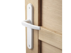 POIGNEE DE PORTE ENSEMBLE MORZINE ACIER BLANC CONDAMNATION