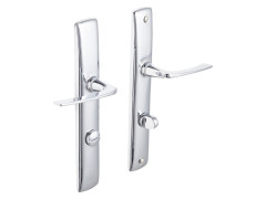 POIGNEE DE PORTE ENSEMBLE ZAMAK CHROME 195MM A CONDAMNATION