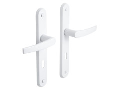 POIGNEE DE PORTE ENSEMBLE MORZINE ACIER BLANC CLE L