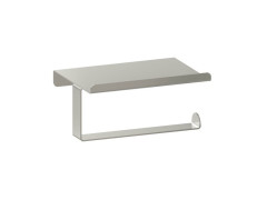 DEROULEUR WC AVEC TABLETTE LOFT EN METAL CHROME BROSSE A FIXER