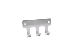 CROCHET 3 TETES A VISSER MIA EN INOX FINITION CHROME BROSSE