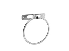 PORTE SERVIETTE ANNEAU A VISSER MIA EN INOX FINITION CHROME BROSSE