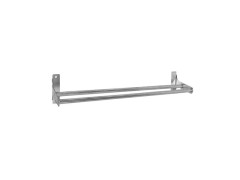 PORTE SERVIETTE A VISSER 2 BARRES MIA EN INOX 60CM CHROME BROSSE