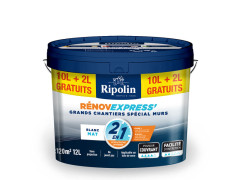 PEINTURE RENOV EXPRESS 2EN1 MAT BLANC RIPOLIN 10L+20%