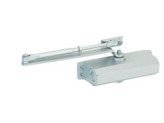 FERME PORTE HYDRAULIQUE REVERSIBLE COLORIS ARGENT POUR PORTE DE 80KG
