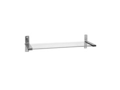 TABLETTE A VISSER MIA EN METAL ET VERRE 50 CM X 12 CM CHROME BROSSE