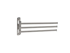 PORTE SERVIETTE 3 BARRES A VISSER MIA 40 CM CHROME BROSSE