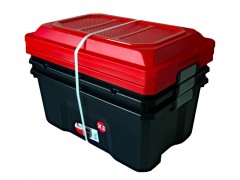 MALLE DE RANGEMENT LOCKER 40L NOIR / ROUGE LOT DE 3