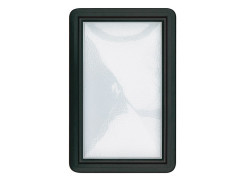 HUBLOT NOIR PORTE GARAGE COULISSANTE 37X23,5CM EPAISSEUR 22 A 26 MM