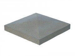 CHAPEAU DE PILIER  POINTE DE DIAMANT 32 X 32 GRIS