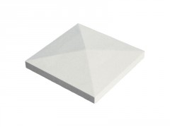 CHAPEAU DE PILIER  POINTE DE DIAMANT 40 X 40  BLANC