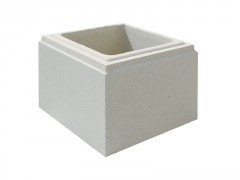 ELÉMENT DE PILIER CLASSIQUE LISSE BLC H.16.7 X L.25 XP.25 CM