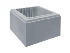 ELÉMENT DE PILIER CLASSIQUE UNISLISS LISSE GRIS H.16.7XL.30XP.30CM