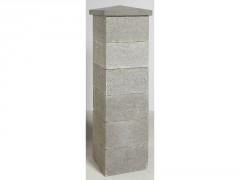 ELÉMENT DE PILIER TRADITION À ENDUIRE GRIS,  H.19 X L.38 X P.38 CM