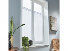 VITRAGE TRANSPARENT IDEALIS BLANC L45XH90CM LOT 2