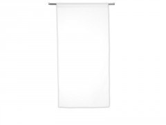 LOT DE 2 VITRAGES TAMISANT LEO BLANC-BLANC N°0 L45 X H120 CM