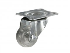 ROULETTE PIVOTANTE PLATINE TRANSPARENT PLASTIQUE DIAMETRE 30MM