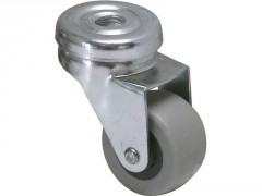 ROULETTE PIVOTANTE A OEIL GRIS POLYPRO DIAMETRE 32MM