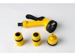 PISTOLET ARROSAGE PLASTIQUE 5JET +RACCORD 12.5MM-15MM