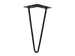 PIED DE TABLE BASSE FILAIRE ACIER EPOXY NOIR HAUTEUR 30CM