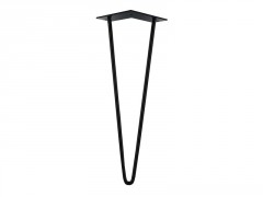 PIED DE TABLE BASSE FILAIRE ACIER EPOXY NOIR HAUTEUR 40CM