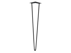 PIED DE TABLE HAUTE FILAIRE ACIER EPOXY NOIR HAUTEUR 71CM