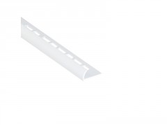 PROFIL 1/4 ROND ANGLE SORTANT PVC BLANC 8MM L2.5 STANDERS