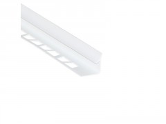 PROFIL 1/4 ROND ANGLE RENTRANT PVC BLANC 12MM L2.5 STANDERS