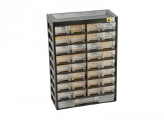 CASIER VIS PLASTIQUE 33 TIROIRS H. 43.5 X L. 30.3 X P. 13.6 CM