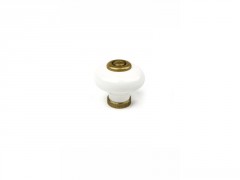 BOUTON PORCELAINE VIEUX LAITON DIAMETREV31MM LOT DE 4 PIECES