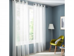 VOILAGE TAMISANT KAOLIN BLANC ÉCRU L.150 X H.240 CM