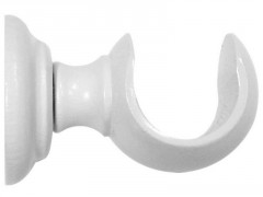 SUPPORT BOIS D35 OUVERT 65MM LAQUE BLANC