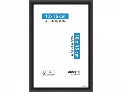 CADRE ALU ACCENT NOIR 10X15