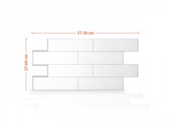 CREDENCE ADHESIVE  OSLO XL BLANC 57X29