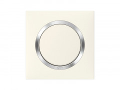 PLAQUE CARREE DOOXIE BLANC CHROME 1 POSTE