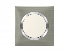 PLAQUE CARREE DOOXIE INOX BROSSE 1 POSTE