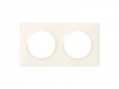 PLAQUE CARREE DOOXIE BLANC 2 POSTE
