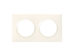 PLAQUE CARREE DOOXIE BLANC 2 POSTE