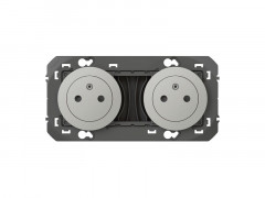 PRISE AVEC TERRE DOUBLE DOOXIE ALUMINIUM