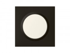 PLAQUE CARREE DOOXIE NOIR VELOURS 1 POSTE