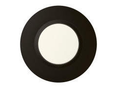 PLAQUE RONDE  DOOXIE DECO NOIR VELOURS 1 POSTE